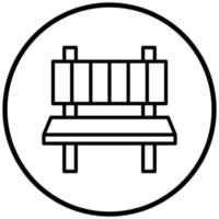 Bench Icon Style vector