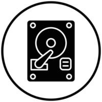 Hard Disk Icon Style vector