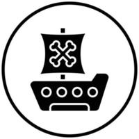 Pirate Ship Icon Style vector