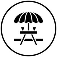 Picnic Table Icon Style vector