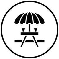 Picnic Table Icon Style vector