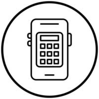 Mobile Calculator Icon Style vector