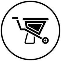 Wheelbarrow Icon Style vector