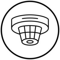 estilo de icono de detector de humo vector