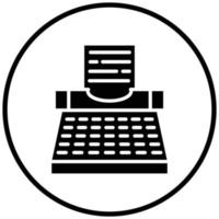 Typewriter Icon Style vector