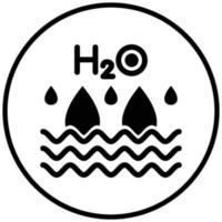 estilo de icono de h2o vector