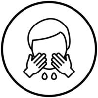 Wash Face Icon Style vector