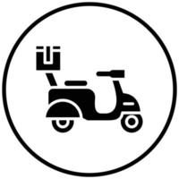 estilo de icono de scooter de entrega vector