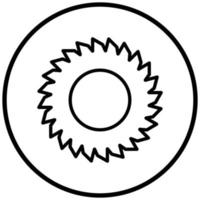 estilo de icono de sierra circular vector