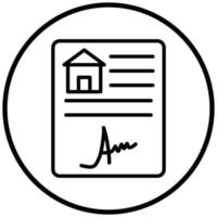 House Contract Icon Style vector