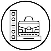 Luggage Scan Icon Style vector