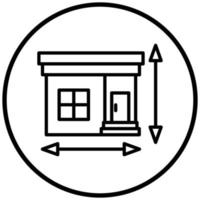 House Measurement Icon Style vector