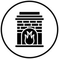 Fireplace Icon Style vector