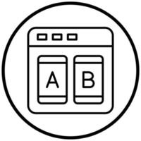 AB Testing Icon Style vector
