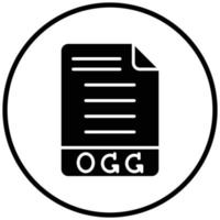 estilo de icono de ogg vector