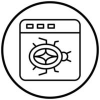 Website Bug Icon Style vector