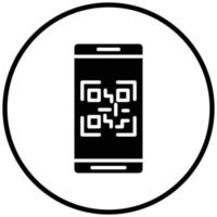 estilo de icono de código qr vector