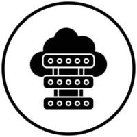 Cloud Server Icon Style vector