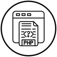 estilo de icono de codificación php vector