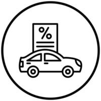 Car Loan Icon Style vector