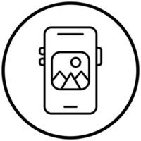 Mobile Image Icon Style vector