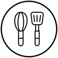 Cooking Utensils Icon Style vector