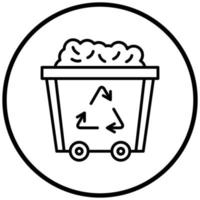 Trash Can Icon Style vector