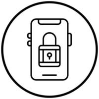 Mobile Security Icon Style vector