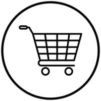 estilo de icono de carrito de compras vector