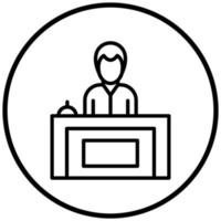Receptionist Icon Style vector