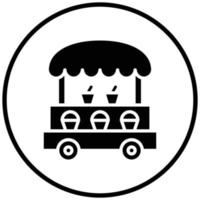 Ice Cream Stall Icon Style vector