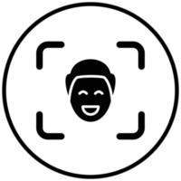 Facial Recognition Icon Style vector