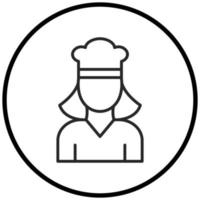 Lady Chef Icon Style vector
