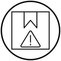 Delivery Warning Icon Style vector