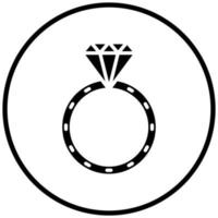 estilo de icono de anillo de bodas vector