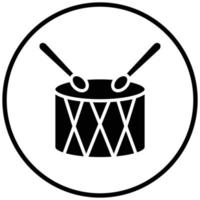 estilo de icono de tambor vector