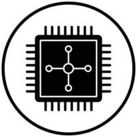 Cpu Icon Style vector