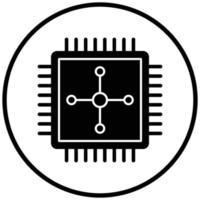 Cpu Icon Style vector