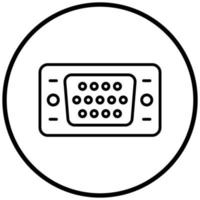 Vga Port Icon Style vector