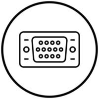 Vga Port Icon Style vector