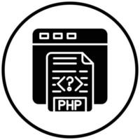 estilo de icono de codificación php vector