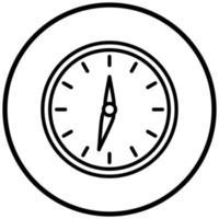 estilo de icono de reloj de año nuevo vector