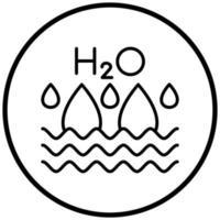 estilo de icono de h2o vector