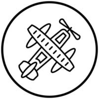 estilo de icono de hidroavión vector