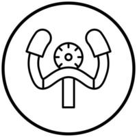 Aeroplane Steering Wheel Icon Style vector