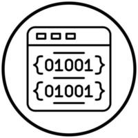 Binary Code Icon Style vector