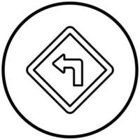 Turn Left Icon Style vector