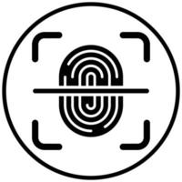 Fingerprint Scan Icon Style vector