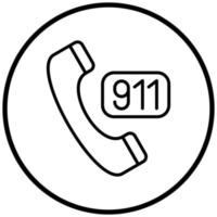 Call 911 Icon Style vector