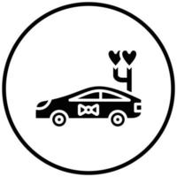 Wedding Car Icon Style vector